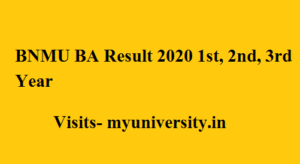 BNMU BA Result 2020 1st, 2nd, 3rd Year