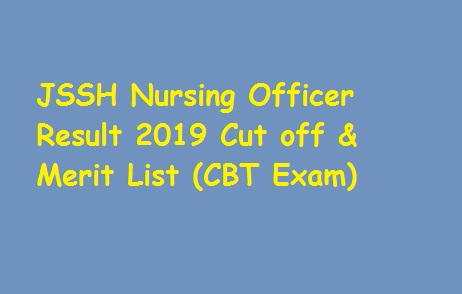 JSSH Nursing Officer Result 2019