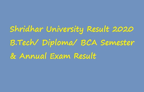 Shridhar University Result 2020
