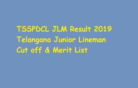 TSSPDCL JLM Result 2019