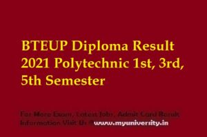 BTEUP Diploma Result 2021