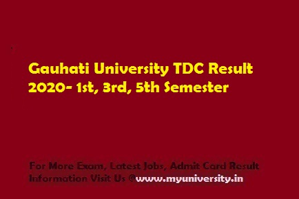 Gauhati University TDC Result 2020