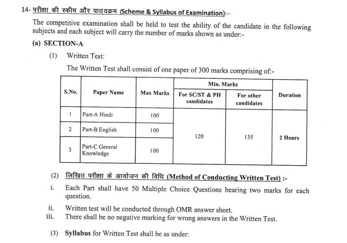 Rajasthan High Court LDC Syllabus 2022 HCRAJ Clerk Gr II Exam Pattern PDF Download