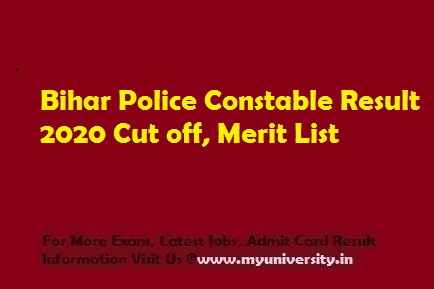 Bihar Police Constable Result 2020