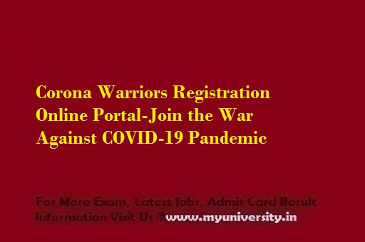 Corona Warriors Registration Online Portal 
