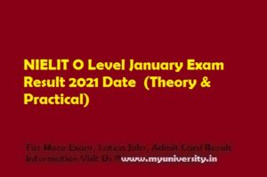 NIELIT O Level January Exam Result 2021 Date 