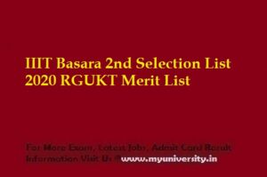 IIIT Basara 2nd Selection List 2020 