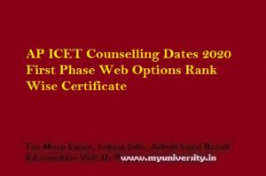 AP ICET Counselling Dates 2020