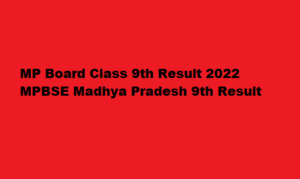 MP Board 9th Class Result 2022 Date MP Vimarsh Portal Result vimarsh.mp.gov.in 