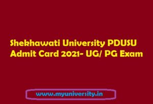 Shekhawati University Admit Card 2021 