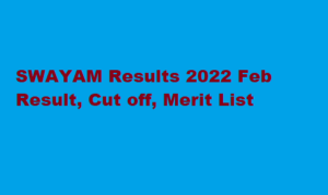 SWAYAM Feb Exam Results 2022 