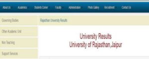 UNIRAJ BA Part 3 Result 2022 Rajasthan University BA 3rd Year Result Name Wise result.uniraj.ac.in