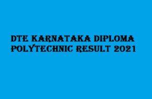 DTE Karnataka Diploma Result 2021 BTELinx