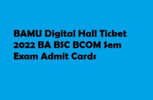 BAMU Digital Hall Ticket 2022