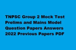 TNPSC Group 2 Exam Model Question Papers Answers 2022 Previous Papers PDF 