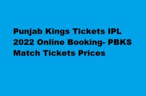 Punjab Kings Ticket IPL 2022 Online Booking, Ticket Rates