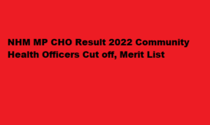 sams.co.in NHM MP CHO Result 2022 Community Health Officers Cut off, Merit List 