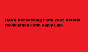 DAVV Rechecking Form 2022 Retotal Revaluation Form Apply at davv.mponline.gov.in 