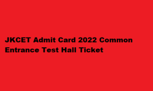 JKCET Admit Card 2022 jkbopee.gov.in Hall Ticket 
