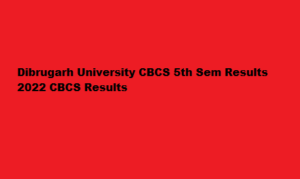 Dibrugarh University CBCS 5th Sem Results 2022 dibru.ac.in Online
