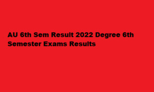AU 6th Sem Result 2022 andhrauniversity.edu.in Degree 6th Sem Results