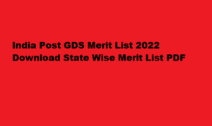 India Post GDS Merit List 2022 Download State Wise Merit List PDF 