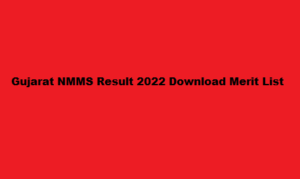 Gujarat NMMS Result 2022 sebexam.org 8th Class NMMS Merit List