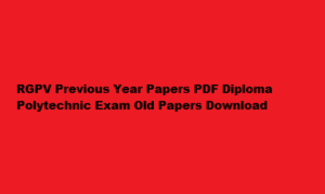 RGPV Previous Year Papers PDF Diploma Polytechnic Exam Old Papers Download