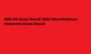 www.bdu.ac.in Result 2022 UG Exam Bharathidasan University Result 