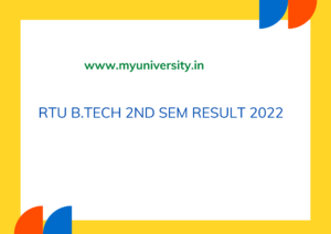 Esuvidha RTU  BTech 2nd Sem Result 2022  