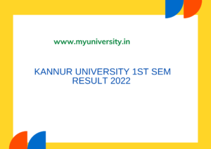kannuruniversity.ac.in 1st Semester Result 2022 