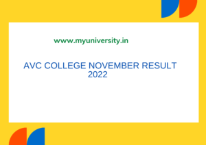 AVC College November Result 2022 avccollege.net UG PG End Semester Result