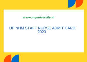 upnrhm.gov.in Staff Nurse Admit Card 2023