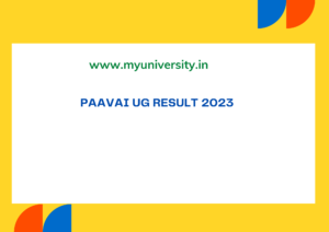 Paavai Engineering College UG Results 2023 