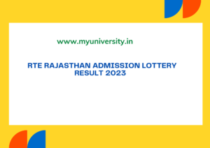rajpsp.nic.in Rajasthan RTE Lottery Result 2023