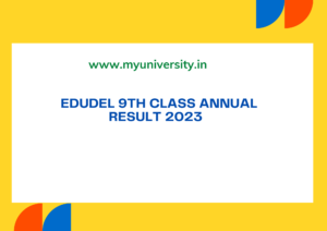 EDUDEL 9th Class Annual Result 2023 DOE Delhi 9th Results at edustud.nic.in