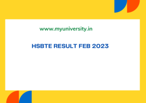 hsbte.org.in Diploma Result Feb 2023  