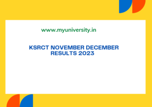 KSRCT November December Results 2023 ksrct.ac.in UG PG Result