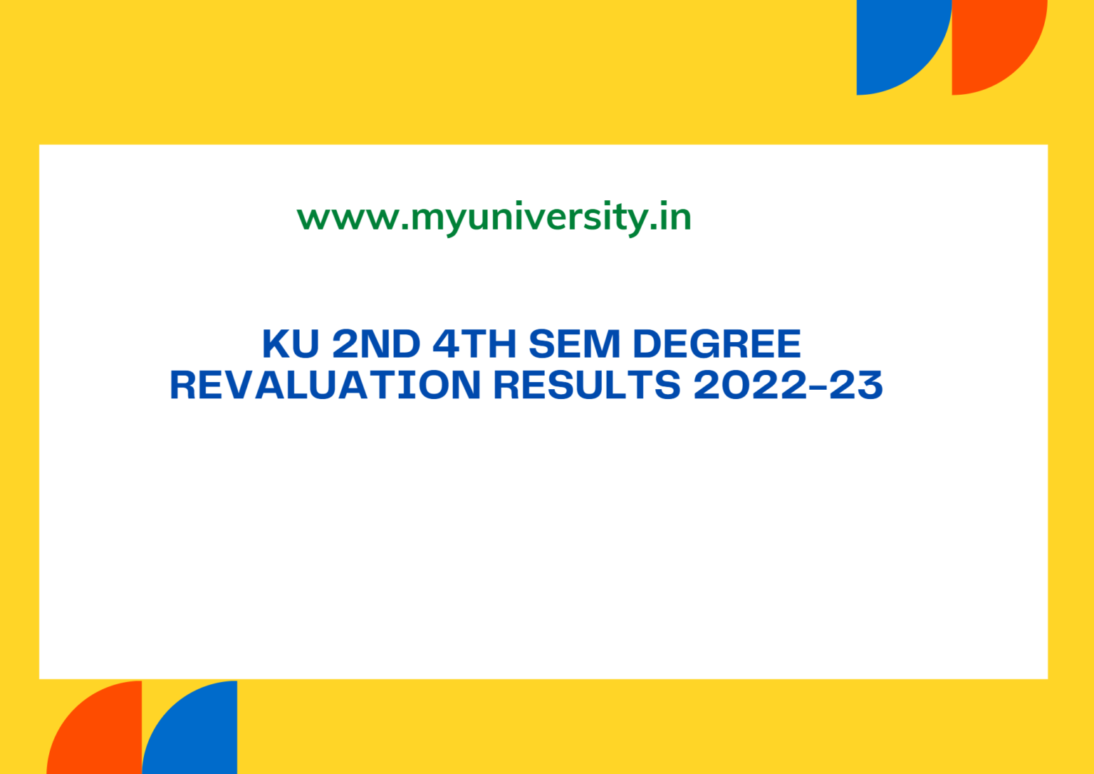 KU 2nd 4th Sem Degree Revaluation Results 2023 Kakatiya University