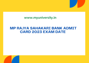 ibpsonline.ibps.in MP Rajya Sahakari Bank Exam Date Admit Card 2023   