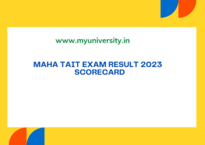MSCE Pune TAIT Exam Result 2023 Scorecard  