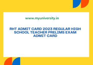 Regular High School teacher Admit Card 2023 at ossc.gov.in