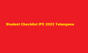 Student Checklist IPE 2023 Telangana Manabadi TSBIE Inter 1st & 2nd Year Checklist