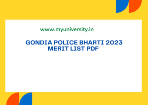 Gondia Police Bharti 2023 Merit List PDF gondiapolice.gov.in Maha Police Result