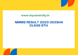 NMMS Result 2023 Odisha Class 8th ntse.scertodisha.nic.in NMMS Merit List PDF