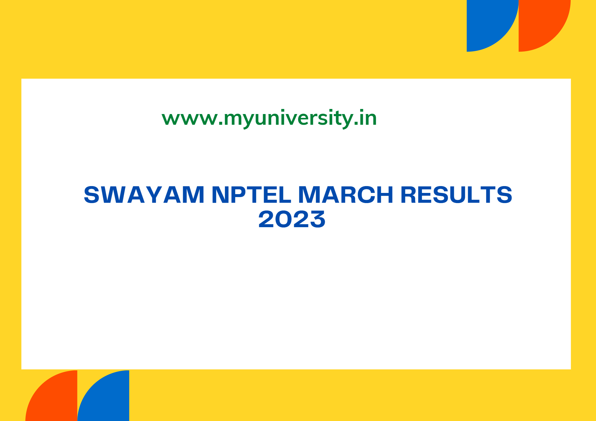 Swayam NPTEL April Exam Results 2023 nptel.ac.in Result ALL JNTU WORLD