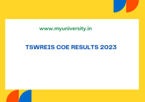 TSWREIS COE Results 2023 TSWRJC CET Result, Merit List at tswreis.ac.in