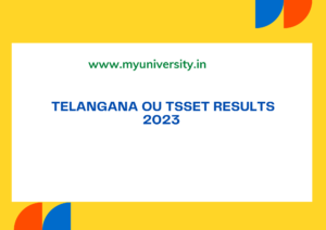 Telangana OU TSSET Results 2023 telanganaset.org SET Result 