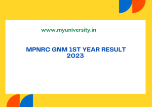 mpnrc.mp.gov.in GNM 1st Year Result 2023 MPNRC Online GNM Nursing 1st Year Result