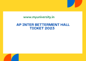 AP Inter Betterment Hall Ticket 2023 BIEAP 1st & 2nd Year Supply Hall Ticket 